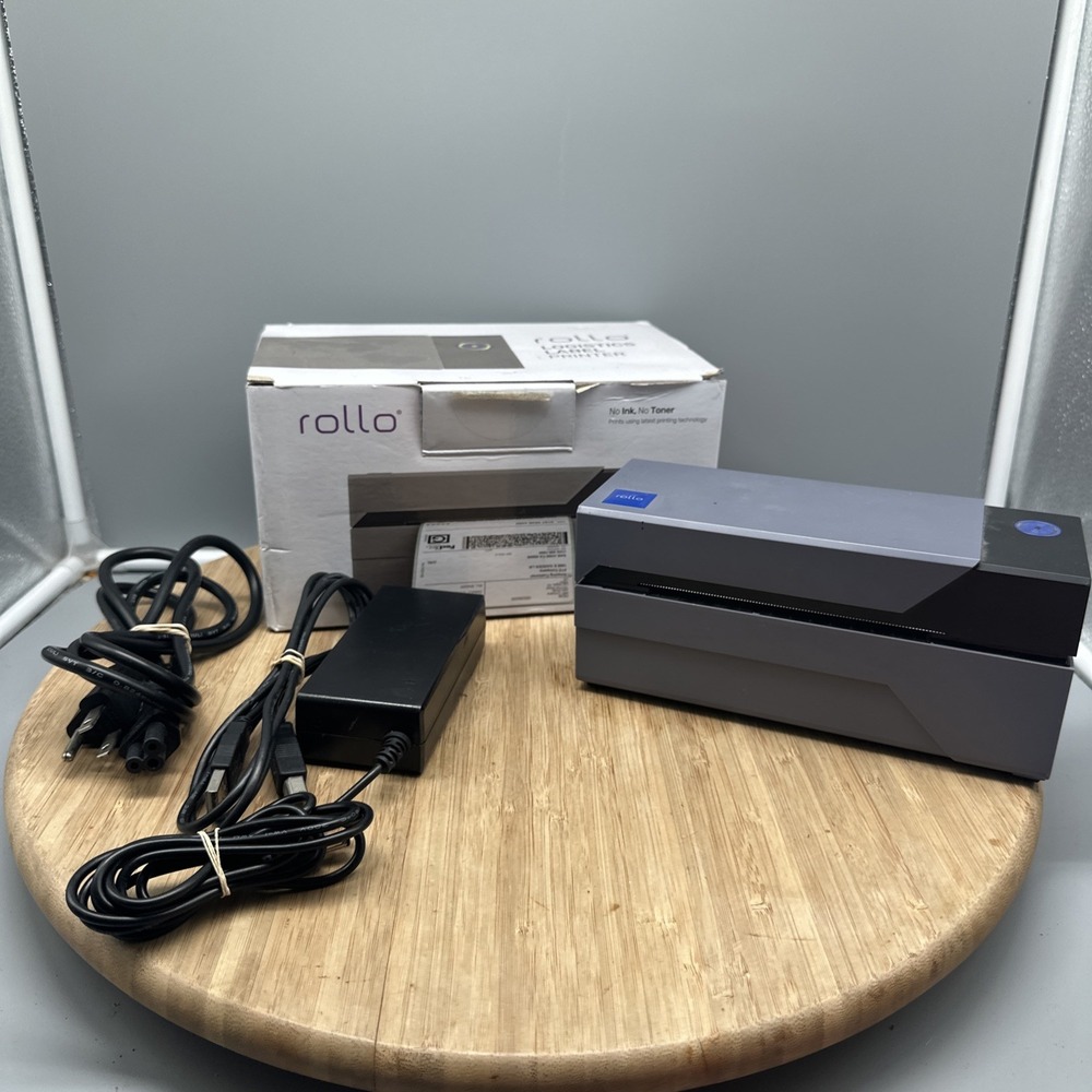 Rollo X1038 Label Printer Direct Thermal High Speed Printer w/Power Cord Tested
